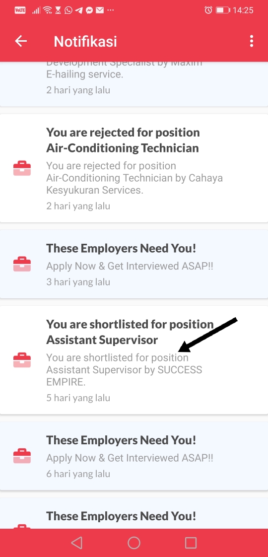 Bagai mana saya bole dapat keja dalam laman web ini..?