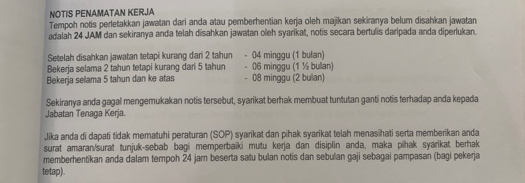 masih dalam tempoh percubaan tapi hanya sign offer letter sahaja